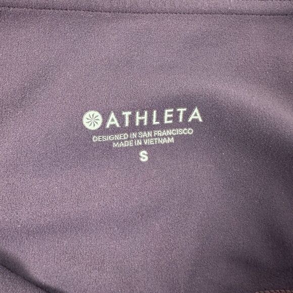 ATHLETA Barre Stirrup High Rise Powervita Plum Leggings Size Small - Picture 6 of 9